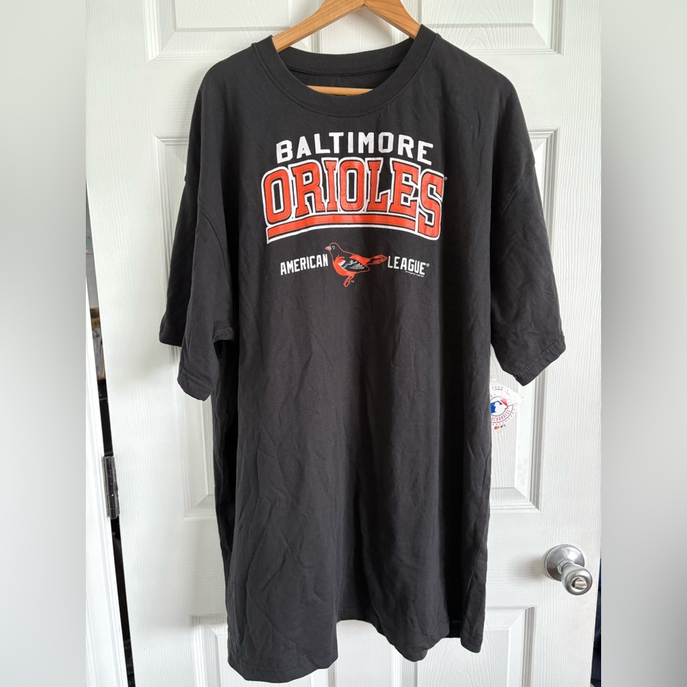NWT Baltimore Orioles black size 3X short sleeve T-shirt.Genuine MLB merchandise